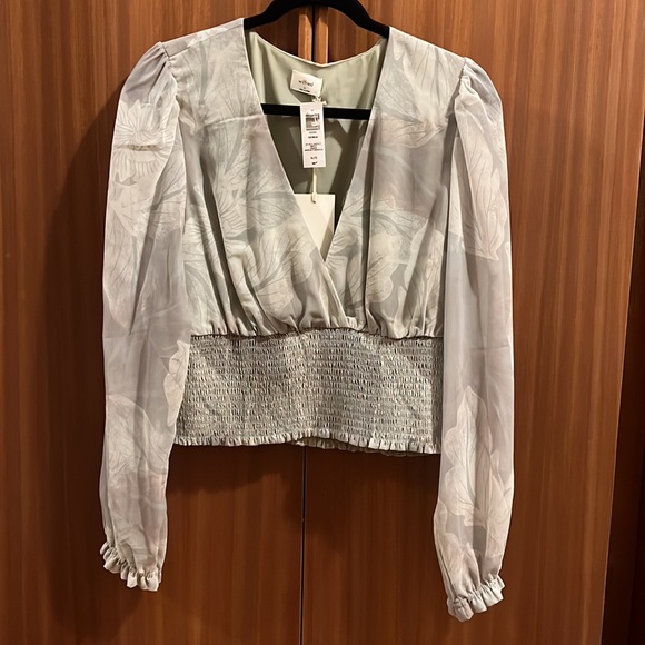 NWT Wilfred Genoa blouse in Silver Sage/LT Birch - Picture 4 of 7